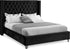 Aiden Black Velvet Queen Bed