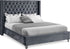 Aiden Grey Velvet Full Bed