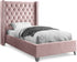 Aiden Pink Velvet Twin Bed