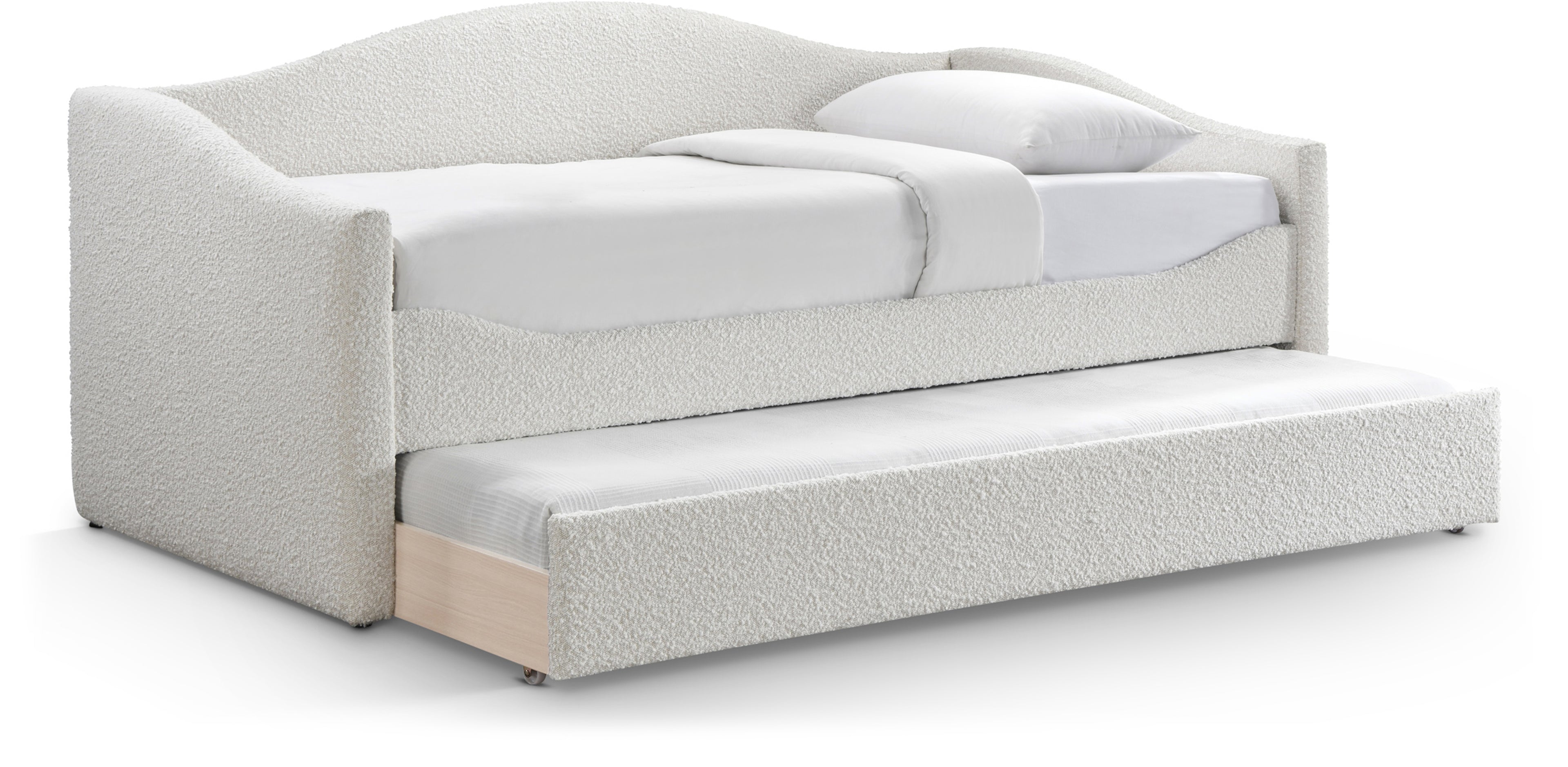 Arlo Cream Boucle Fabric Twin Daybed