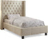 Ashton Beige Linen Textured Twin Bed