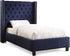 Ashton Navy Linen Textured Twin Bed