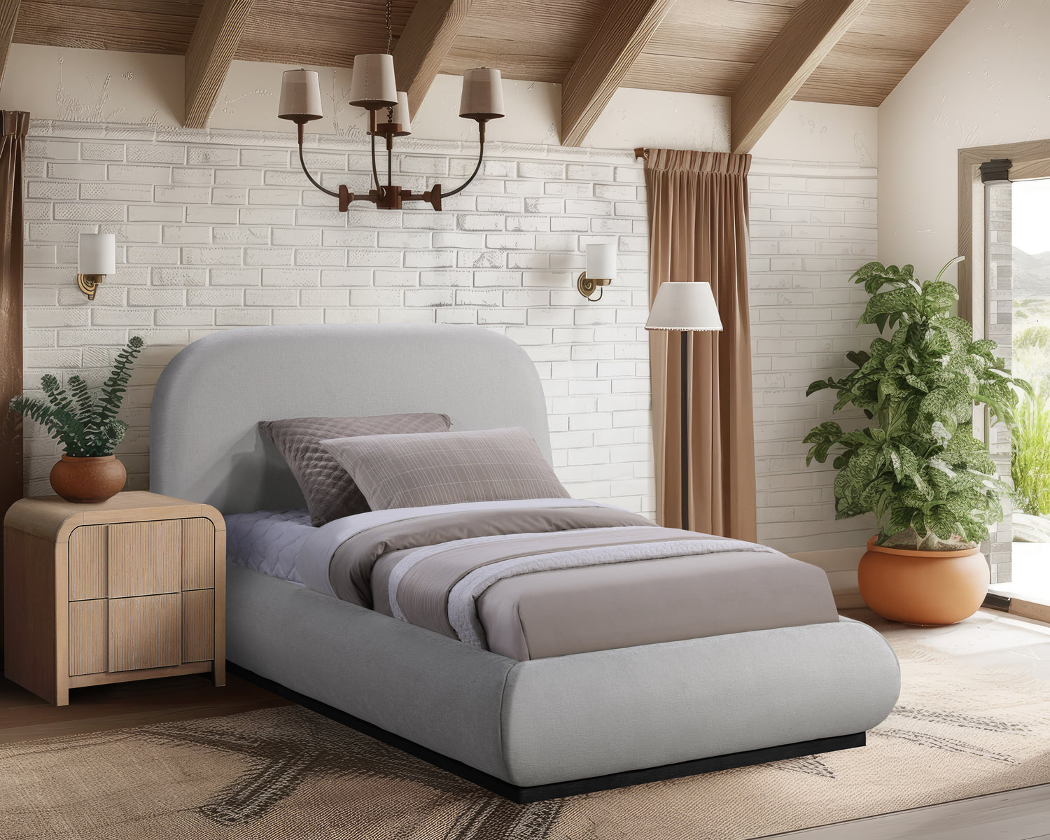 Vaughn Grey Twin Bed