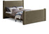 Elias Olive Green Boucle Fabric Queen Bed