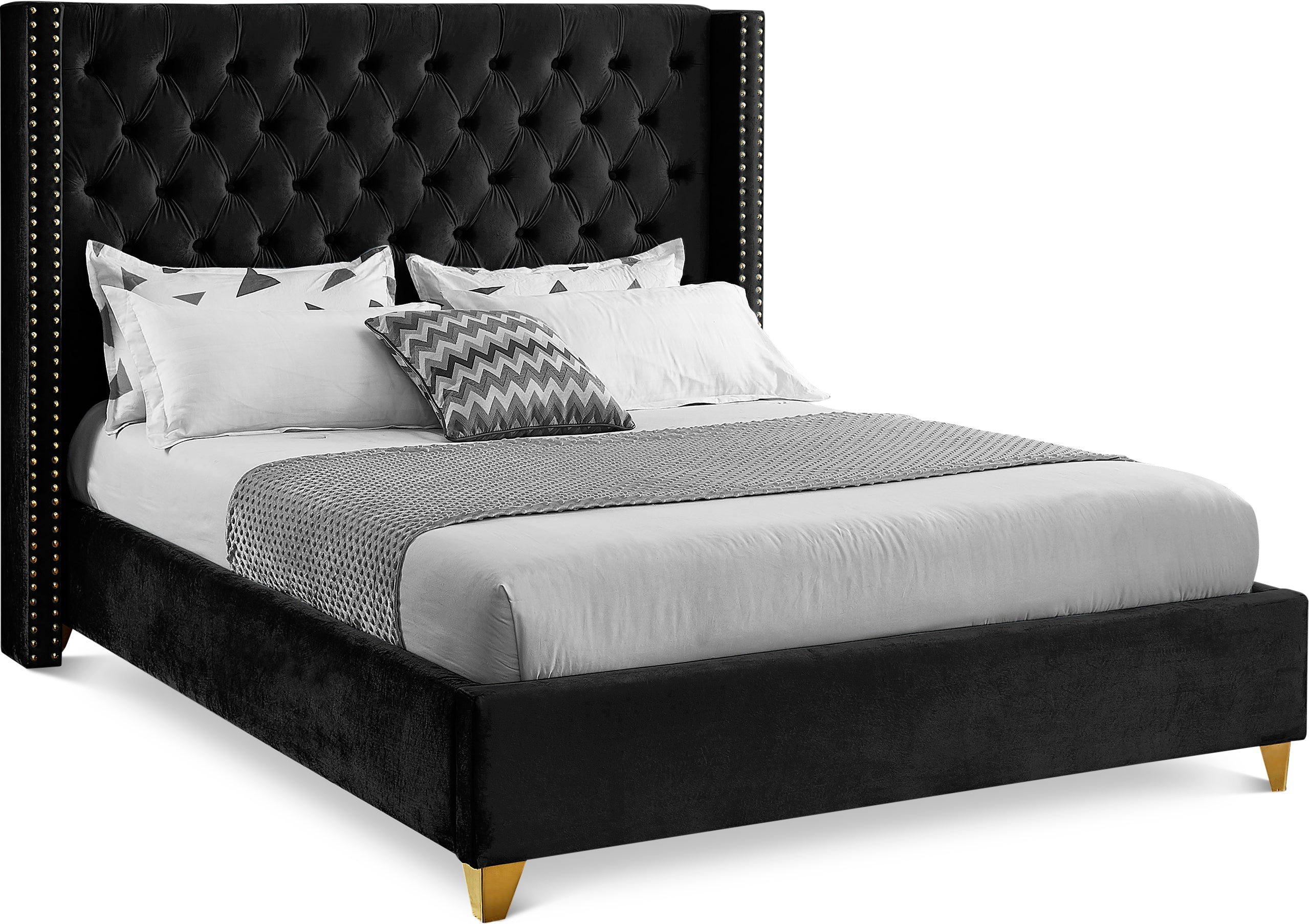 Barolo Black Velvet Full Bed