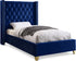 Barolo Navy Velvet Twin Bed