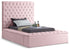 Bliss Pink Velvet Twin Bed (3 Boxes)