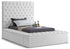 Bliss White Velvet Twin Bed (3 Boxes)