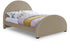 Brody Beige Velvet Queen Bed