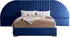 Cleo Navy Velvet King Bed (3 Boxes)