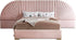 Cleo Pink Velvet King Bed (3 Boxes)