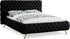 Delano Black Velvet Queen Bed