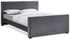 Dillard Grey Velvet Full Bed