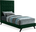 Elly Green Velvet Twin Bed