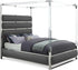 Encore Grey Vegan Leather King Bed (4 Boxes)