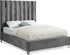 Enzo Grey Velvet Queen Bed