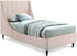 Eva Pink Velvet Twin Bed