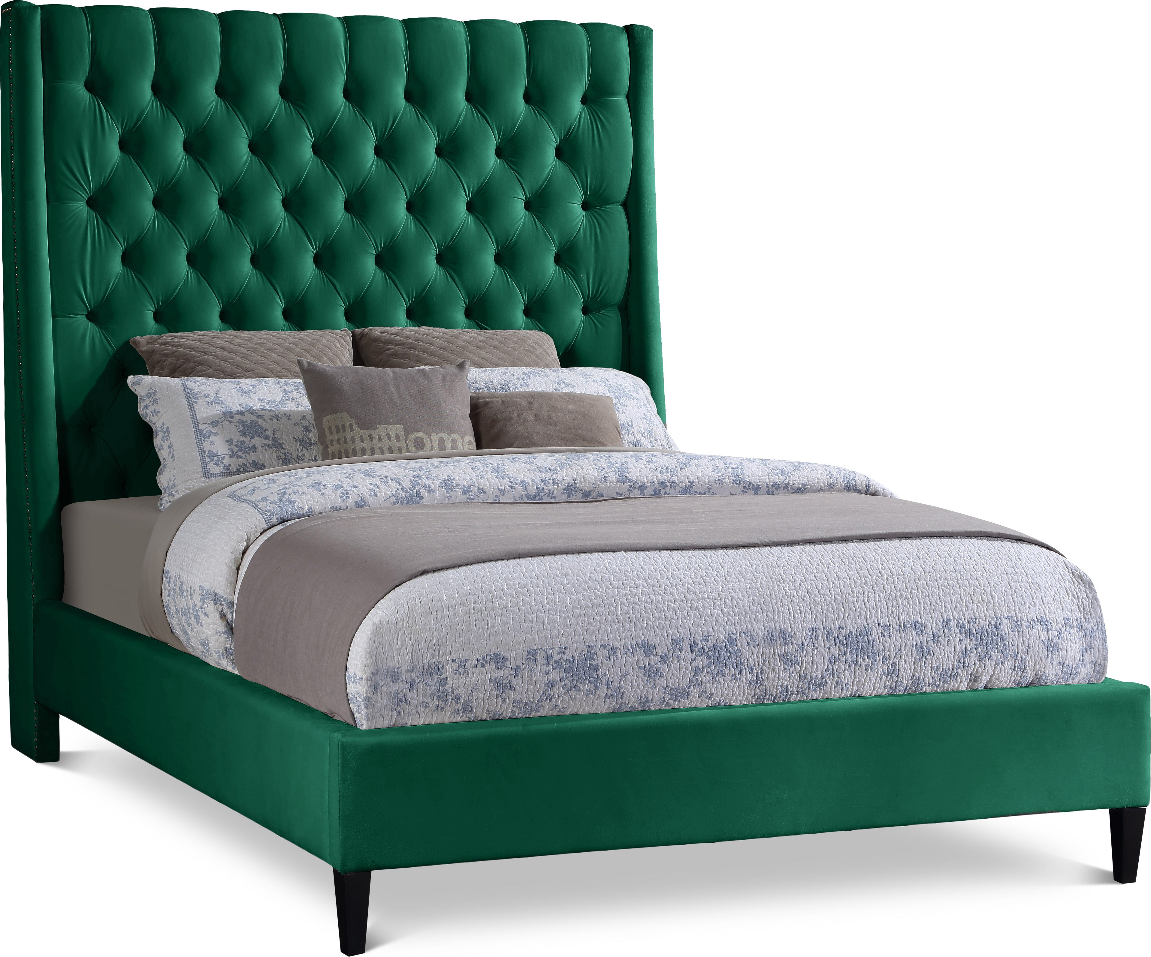 Fritz Green Velvet Full Bed