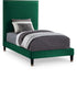 Harlie Green Velvet Twin Bed