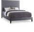 Harlie Grey Velvet King Bed