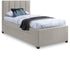 Harper Beige Linen Textured Fabric Twin Trundle Bed