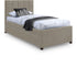 Hudson Beige Vegan Leather Twin Trundle Bed