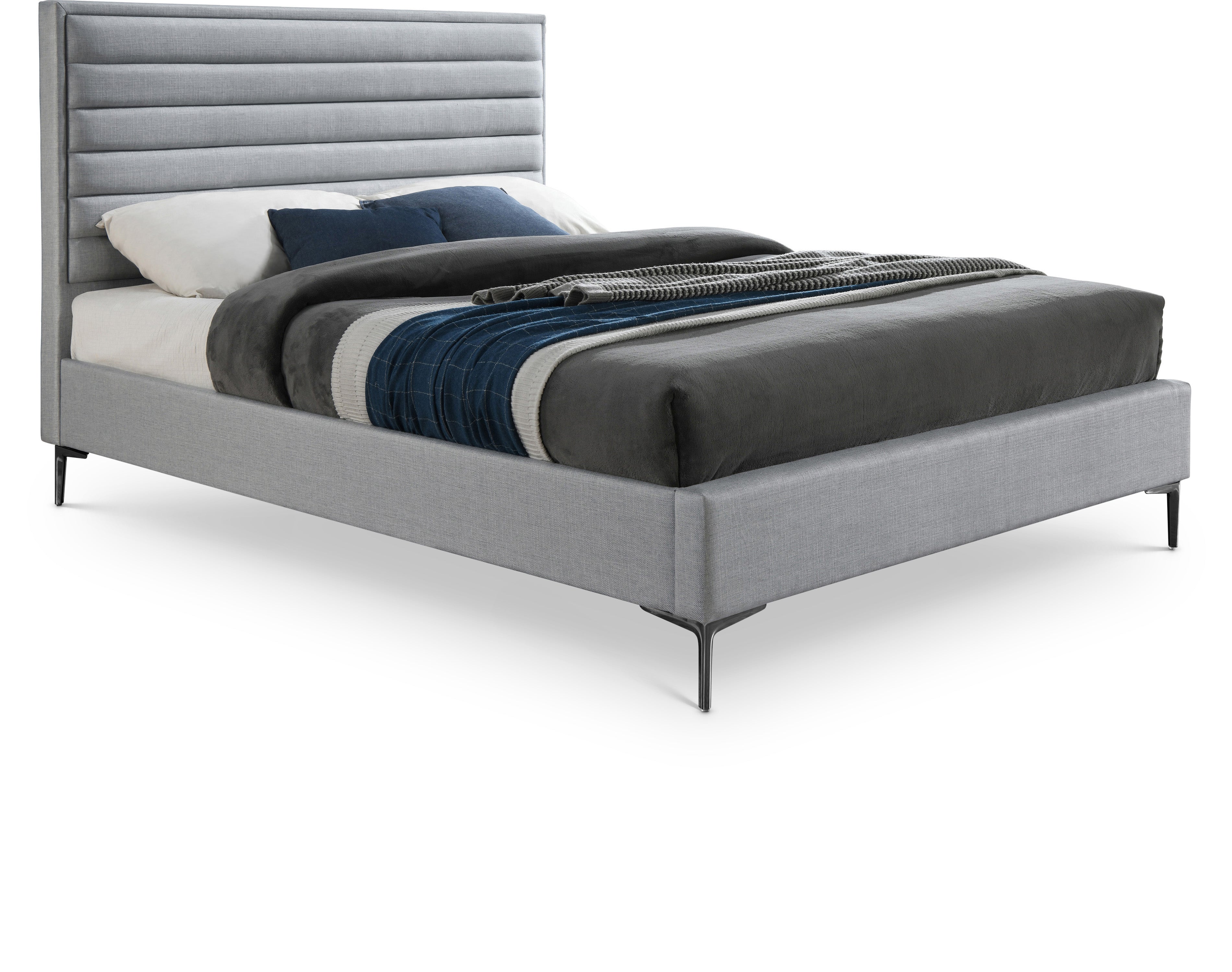 Hunter Grey Linen Textured Full Bed