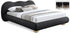 Hyde Black Boucle Fabric King Bed (3 Boxes)