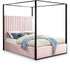 Jax Pink Velvet King Bed