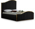 Jolie Black Velvet Queen Bed (3 Boxes)