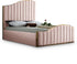 Jolie Pink Velvet King Bed (3 Boxes)