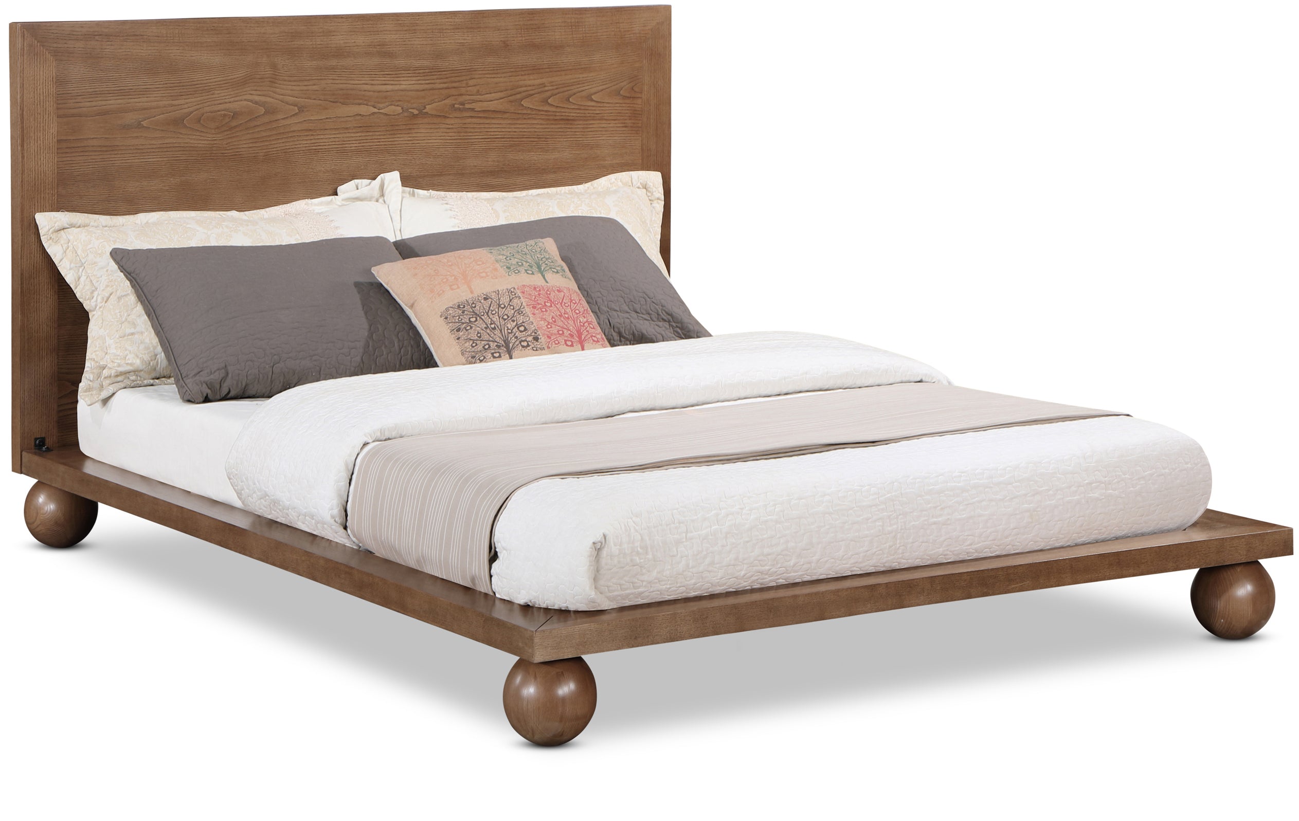 Kent Walnut King Bed (3 Boxes)