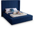 Kiki Navy Velvet Full Bed (3 Boxes)