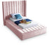 Kiki Pink Velvet Twin Bed (3 Boxes)