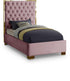 Lana Pink Velvet Twin Bed