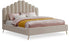 Lily Cream Velvet King Bed