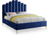 Lily Navy Velvet Queen Bed