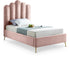 Lily Pink Velvet Twin Bed