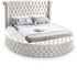 Luxus Cream Velvet King Bed (3 Boxes)