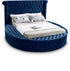 Luxus Navy Velvet Queen Bed (3 Boxes)