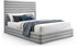 Maxwell Grey Linen Textured Fabric Queen Bed (3 Boxes)