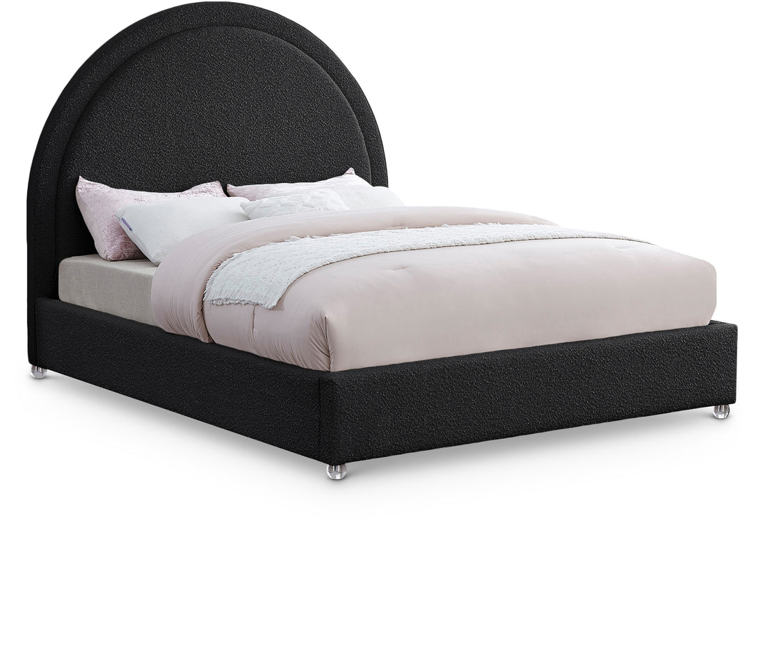 Milo Black Fabric King Bed