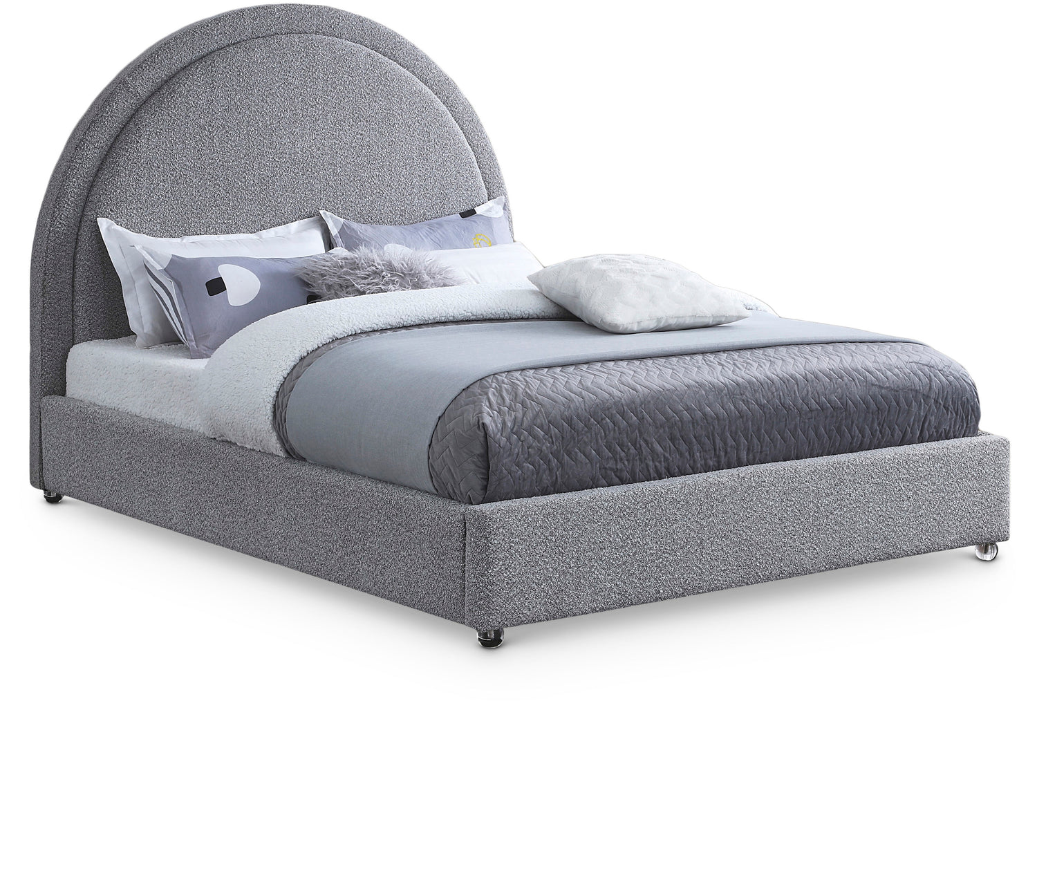 Milo Grey Fabric Full Bed