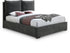 Misha Pepper Black Polyester Fabric King Bed (3 Boxes)