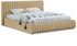 Nico Camel Velvet King Bed