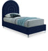 Rainbow Navy Velvet Twin Bed