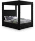 Royal Black Velvet King Bed (4 Boxes)