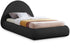 Rudy Black Teddy Fabric Twin Bed