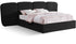 Shiloh Black Boucle Fabric King Bed (3 Boxes)