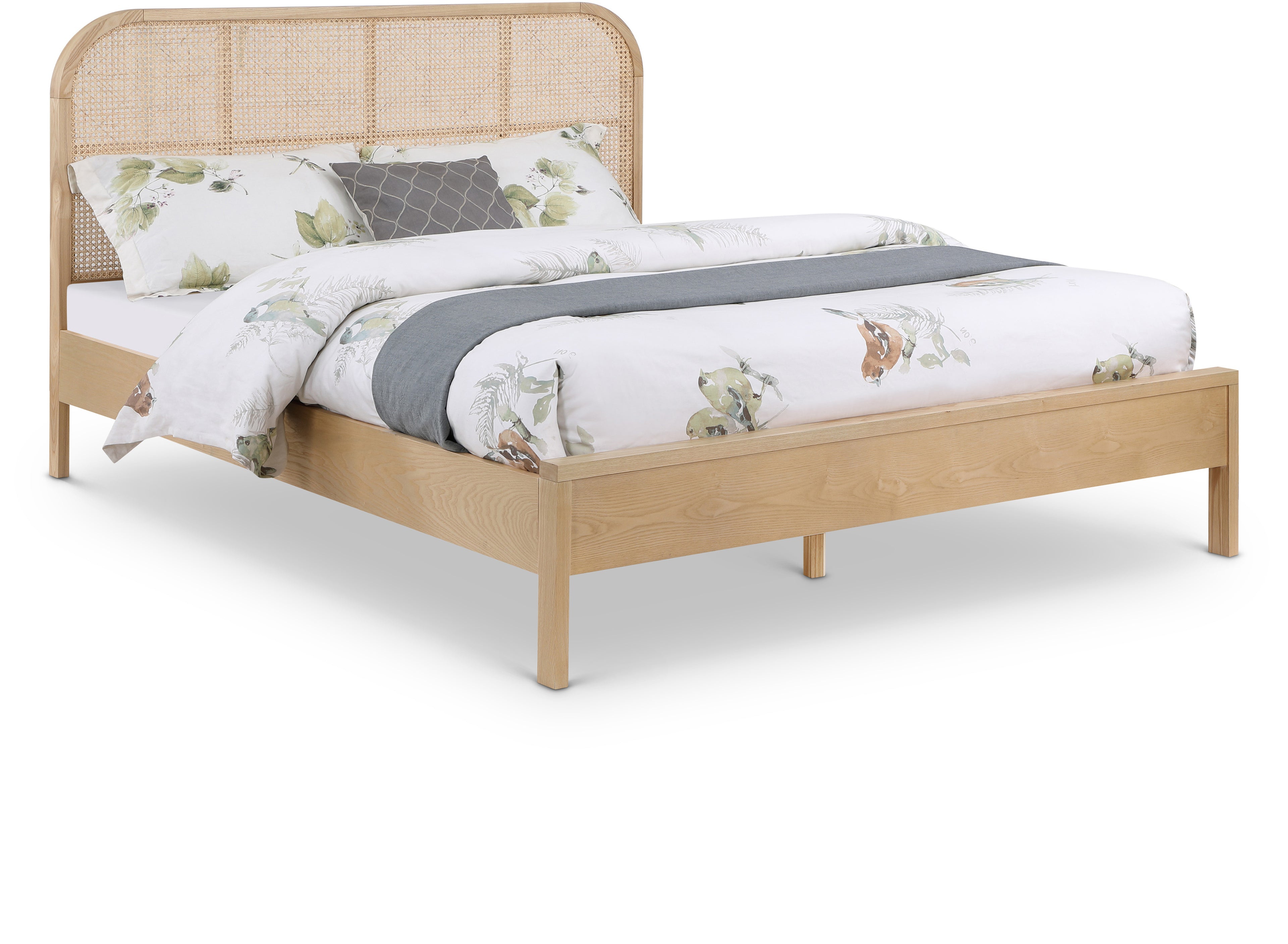 Siena Natural Ash Wood King Bed (3 Boxes)